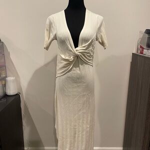 Frame layered wrap dress